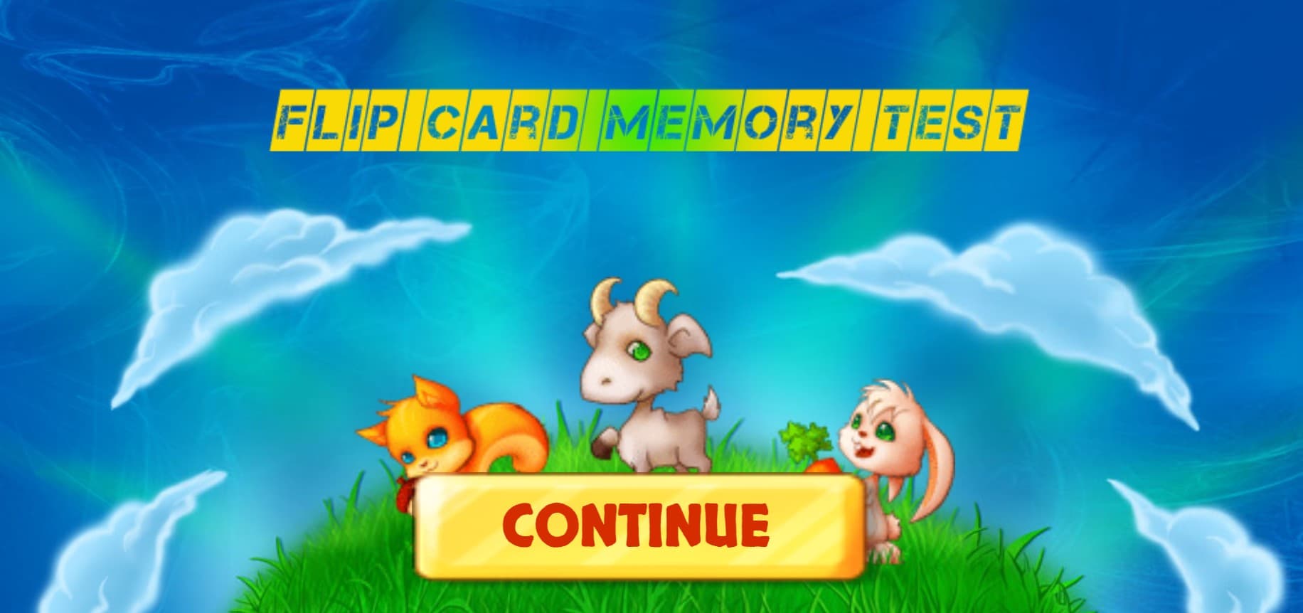Flip Card Memory Test - Cute Animal Brain Trainer: Galactic Hero Odyssey