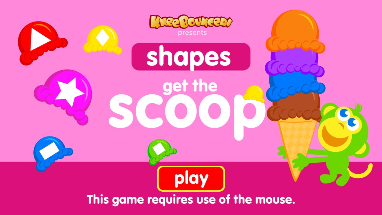 Get the Scoop Shapes - Educational Kids Learning: Retro Pixel Adventure