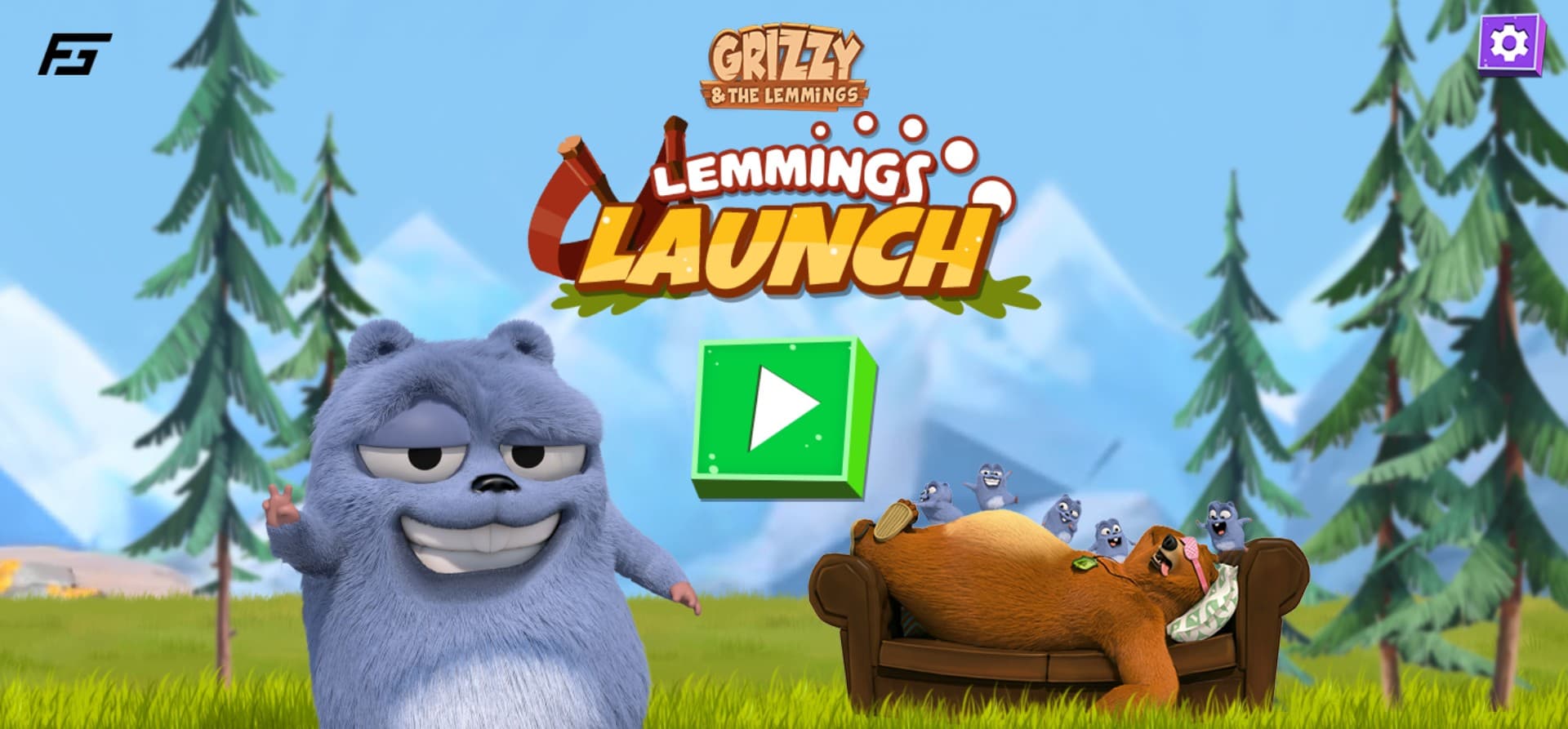 Lemmings Launch - Play Free Grizzy and the Lemmings: The Brave Warrior Legend