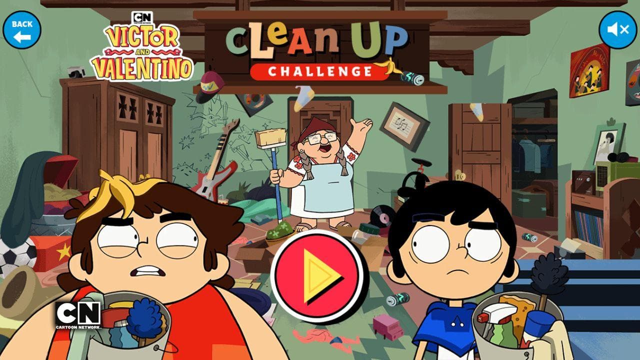 Victor and Valentino Clean Up Challenge - Play Cartoon Network Games: Cyber World Adventure