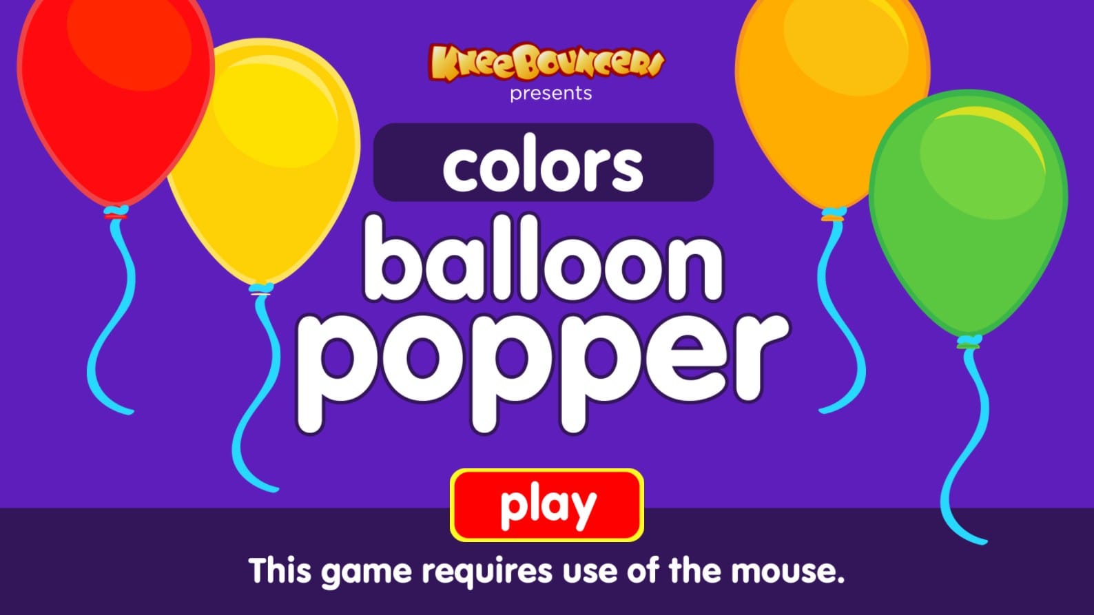 KneeBouncers Colors Balloon Popper Kids: Galactic Hero Odyssey