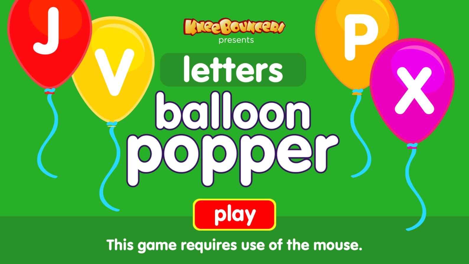 KneeBouncers Letters Balloon Popper Educational: Turbo Thrill Ride