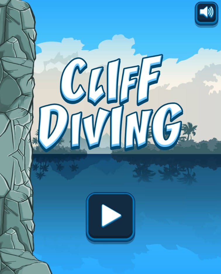 Cliff Diving HTML5 Summer Sports: Retro Pixel Adventure