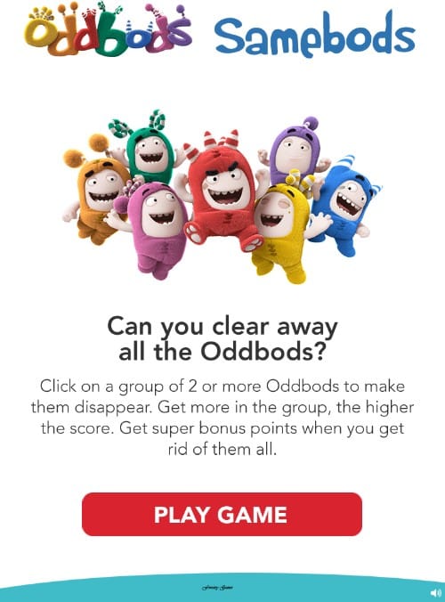 Oddbods Samebods - Play Fun Matching Puzzle Game Online: The Ancient Power Quest